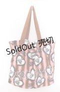 Ank Rouge / ふわふわトートバッグ  ピンク×ブラウン O-25-09-19-019-CA-BG-OW-OS