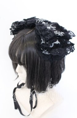 画像1: metamorphose / クラウンクロスリボンヘッドドレス  クロ O-25-09-19-029-ME-AC-OW-OS