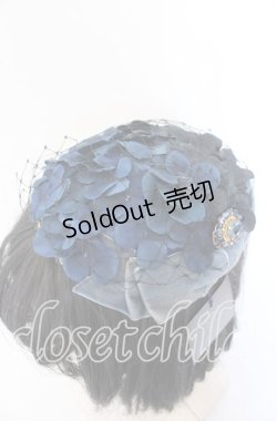 画像2: 薫乃園 / 紫陽花カクテルハット  ネイビー O-25-09-19-030-LO-AC-OW-ZT0927M