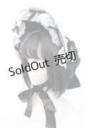 萬屋ヒツジ / リボンボンネット  クロ×シロ O-25-09-19-032-LO-AC-OW-OS