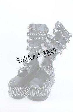 画像1: Jamieエーエヌケー / コルセット厚底シューズ L クロ O-25-09-19-034-LO-SH-IG-OS