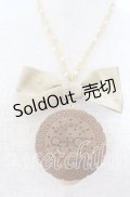 Q-pot. / ビスケットリボンネックレス  ブラウン×ゴールド O-25-09-19-005-QP-AC-OW-ZT445-F002