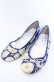 画像1: Franche Lippee / オリプリフラットパンプス 23.5cm ネイビー O-25-09-19-036-LO-SH-IG-OS (1)