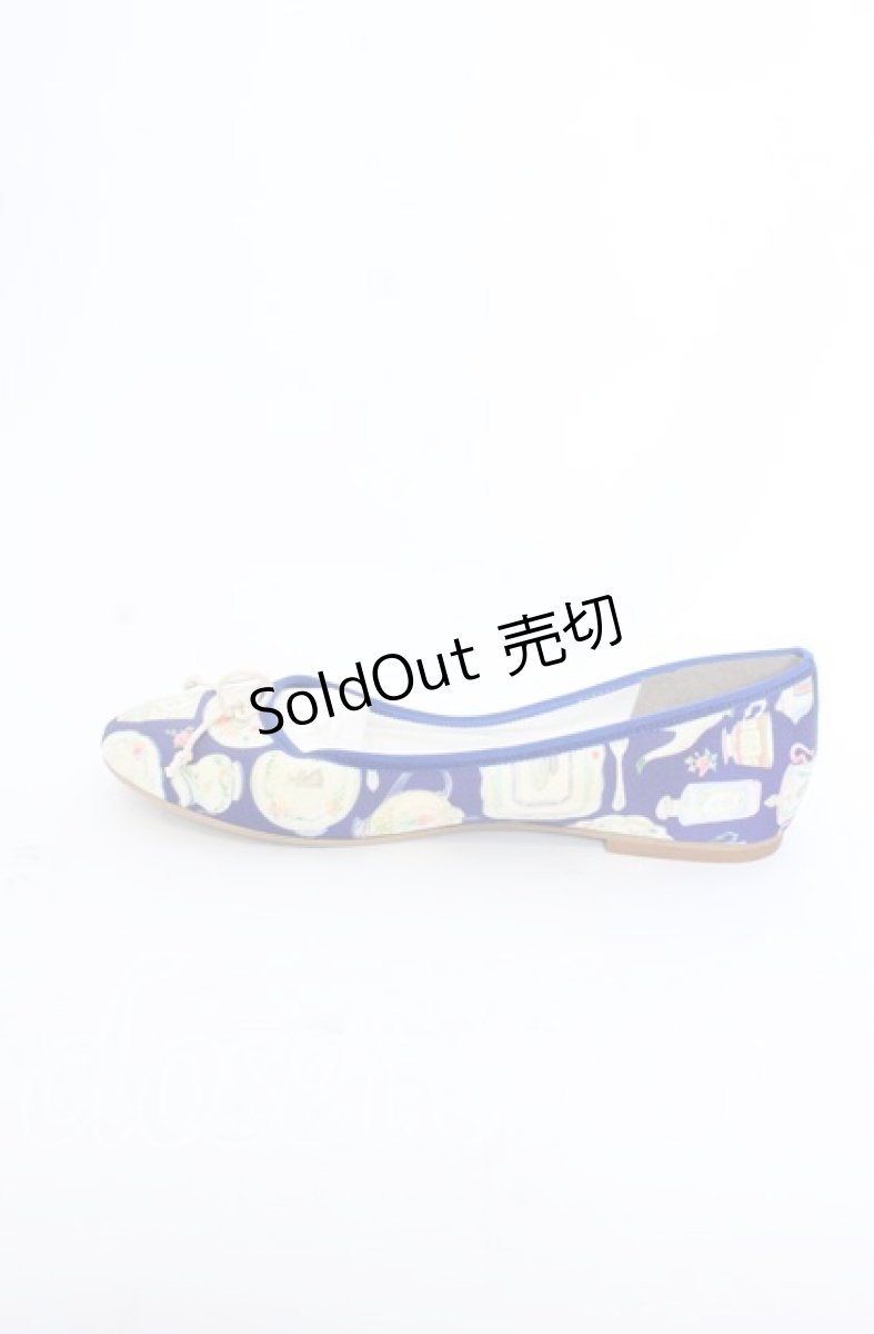 画像3: 【SALE】Franche Lippee / オリプリフラットパンプス 23.5cm ネイビー O-25-09-19-036-LO-SH-IG-ZT346 (3)