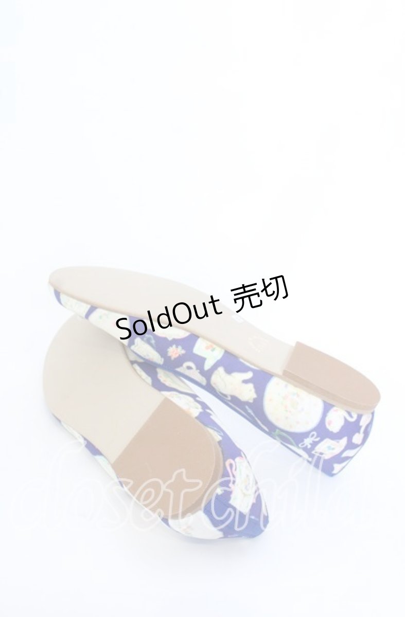 画像7: 【SALE】Franche Lippee / オリプリフラットパンプス 23.5cm ネイビー O-25-09-19-036-LO-SH-IG-ZT346 (7)