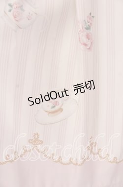 画像3: Ank Rouge / ローズティーカップジャンパースカート  ピンク×シロ O-25-09-20-025-CA-OP-IG-OS