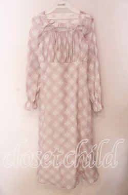 画像1: evelyn / オリジナルハートチェックワンピース  ピンク O-25-09-20-026-LO-OP-IG-OS