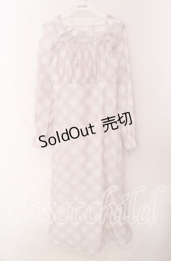 画像1: evelyn / オリジナルハートチェックワンピース  ピンク O-25-09-20-026-LO-OP-IG-ZT028