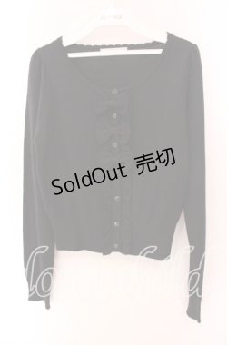 画像1: Ank Rouge / 前立てフリル三つリボンカーディガン  クロ O-25-09-20-027-CA-TO-IG-OS