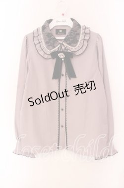 画像1: Rojita / リボンタイ配色ブラウス  ピンク×クロ O-25-09-20-028-LO-BL-IG-OS