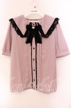 画像1: Rojita / フリルセーラー衿レースアップブラウス  ピンク O-25-09-20-030-LO-BL-IG-OS