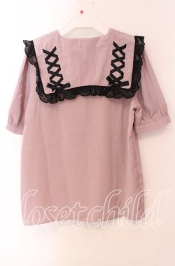 画像3: Rojita / フリルセーラー衿レースアップブラウス  ピンク O-25-09-20-030-LO-BL-IG-OS