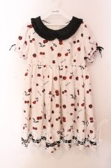 Ank Rouge / メルトチェリーワンピース  オフ×クロ O-25-09-20-032-CA-OP-IG-ZT091