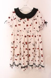 Ank Rouge / メルトチェリーワンピース  オフ×クロ O-25-09-20-032-CA-OP-IG-ZT091