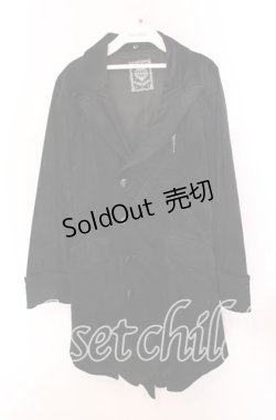 画像1: ALGONQUINS / ベロアアシメジャケット  ブラック O-25-09-20-035-AL-JA-IG-OS