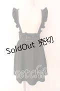 Ank Rouge / フリルサスペンダースカート  クロ O-25-09-20-004-CA-SK-IG-OS
