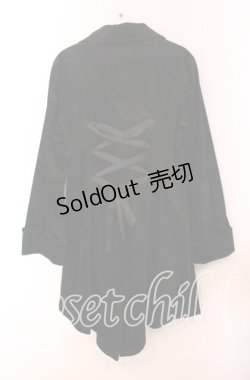 画像3: ALGONQUINS / ベロアアシメジャケット  ブラック O-25-09-20-035-AL-JA-IG-OS