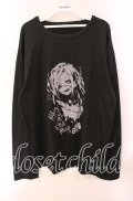 NieR Clothing / 擬人化カットソー  ブラック O-25-09-20-036-PU-TS-IG-OS