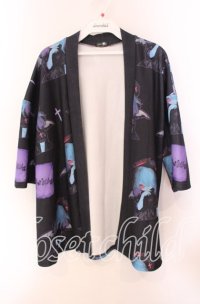 NieR Clothing / 法被風羽織り【FALLEN ANGEL】  ブラック O-25-09-20-037-PU-TO-IG-ZT320