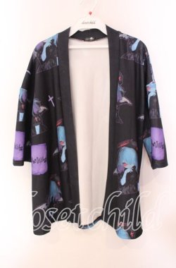 画像1: NieR Clothing / 法被風羽織り【FALLEN ANGEL】  ブラック O-25-09-20-037-PU-TO-IG-OS