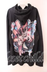 画像3: 【SALE】NieR CLOTHING / NIER STREET EDGY HEART HOODIE パーカー  ブラック×マルチ O-25-09-20-038-PU-TO-IG-ZT049 (3)