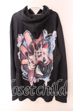 画像3: NieR Clothing / NIER STREET EDGY HEART HOODIE パーカー  ブラック×マルチ O-25-09-20-038-PU-TO-IG-OS