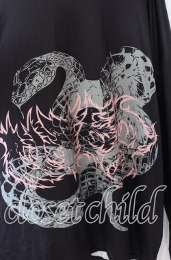 画像2: NieR Clothing / LONG SLEEVE UNISEX CUTSEW【SERPENT】 カットソー  ブラック系 O-25-09-20-039-PU-TO-IG-OS