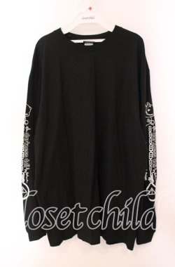 画像1: NieR Clothing / プリントカットソー XL ブラック O-25-09-20-040-PU-TO-IG-OS