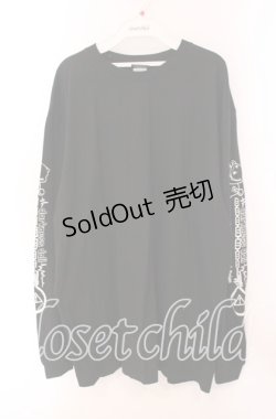 画像1: NieR Clothing / プリントカットソー XL ブラック O-25-09-20-040-PU-TO-IG-OS