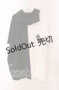 NieR Clothing / LONG LENGTH TWO-TONE ZIP OUTER【WING】 パーカー  ブラック×ホワイト O-25-09-20-043-PU-TO-IG-OS
