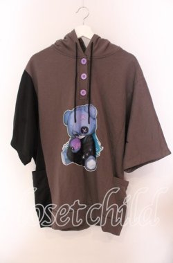 画像1: NieR Clothing / TWO-TONE DOLMAN袖PULLOVER【YANDERE TEDDY】  チャコール×ブラック O-25-09-20-044-PU-TO-IG-OS