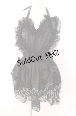 画像1: Physical Drop / ハートエプロン  クロ O-25-09-20-005-LO-OP-OW-OS