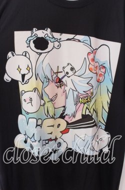 画像2: NieR Clothing / 擬人化Tシャツ F ブラック×ホワイト O-25-09-20-047-PU-TS-IG-OS