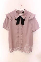 Rojita / 飾りリボン付5分袖ブラウス F ピンク O-25-09-20-050-LO-BL-OW-ZT101