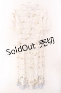 axes femme POETIQUE / ヒマワリと仔犬柄ワンピース M キナリ O-25-09-20-051-AX-OP-OW-ZT259