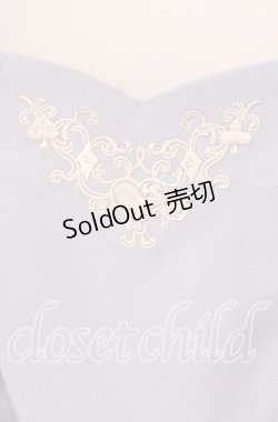 画像2: 【SALE】axes femme POETIQUE / トランプ刺繍エプロン風ワンピース M サックス O-25-09-20-053-AX-OP-OW-ZT066