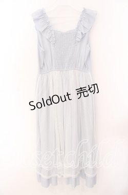 画像4: 【SALE】axes femme POETIQUE / トランプ刺繍エプロン風ワンピース M サックス O-25-09-20-053-AX-OP-OW-ZT066