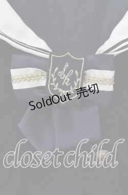 画像2: Secret Honey / ワッペンリボンセーラーワンピース  ネイビー O-25-09-20-059-CA-OP-OW-OS