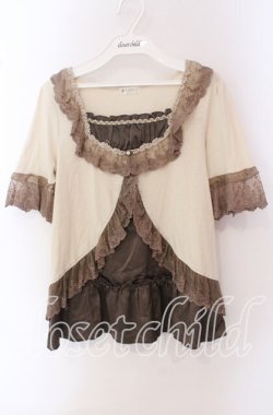画像1: axes femme / レイヤード風サテンプルオーバー  キナリ O-25-09-20-061-AX-TO-OW-OS