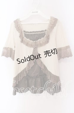 画像1: axes femme / レイヤード風サテンプルオーバー  キナリ O-25-09-20-061-AX-TO-OW-OS