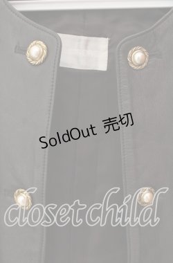 画像2: INGEBORG / パールボタン使いレザージャケット  チャコールグレー O-25-09-20-065-LO-JA-OW-ZI