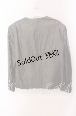 画像3: INGEBORG / パールボタン使いレザージャケット  チャコールグレー O-25-09-20-065-LO-JA-OW-ZI