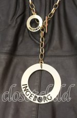 画像2: INGEBORG / 金具使いレザースカート M チャコールグレー O-25-09-20-066-LO-SK-OW-ZI (2)