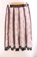 axes femme / フラワーストライプスカート M ピンク O-25-09-20-070-AX-SK-OW-ZT1006P