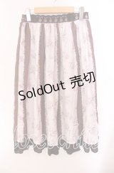 axes femme / フラワーストライプスカート M ピンク O-25-09-20-070-AX-SK-OW-ZT372