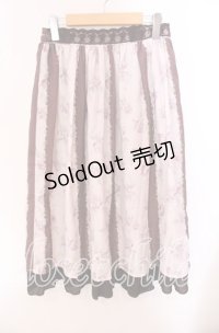 axes femme / フラワーストライプスカート M ピンク O-25-09-20-070-AX-SK-OW-ZT372