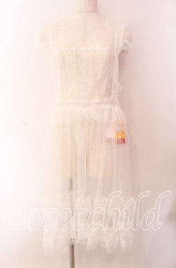 画像1: FLC / 星名桜子 hsチュールエプロンジャンスカ 3L シロ O-25-09-20-007-LO-OP-OW-OS