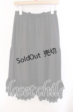 画像1: axes femme kawaii / ミディフリルペチスカート M クロ O-25-09-20-075-AX-SK-OW-OS