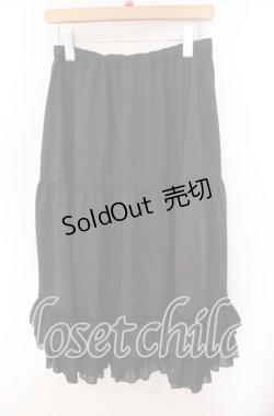 画像2: axes femme kawaii / ミディフリルペチスカート M クロ O-25-09-20-075-AX-SK-OW-OS