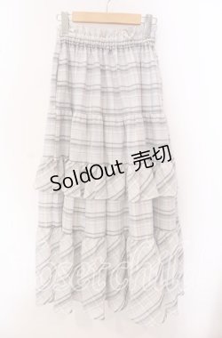 画像1: an another angelus / チェックティアードロングスカート F グレー O-25-09-20-076-CA-SK-OW-OS